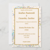 INVITATION SIMPLE MODERNE ROSE OR MARIAGE DE POINTE PASTEL (Devant)
