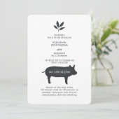 Invitation Simple moderne Rustique Pays Mariage Ferme (Debout devant)