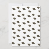Invitation Simple moderne Simple Gold Script Graduation Party (Dos)