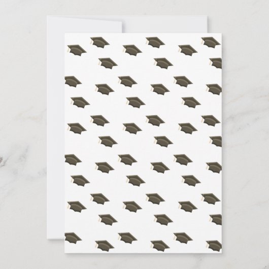 Invitation Simple moderne Simple Gold Script Graduation Party (Dos)