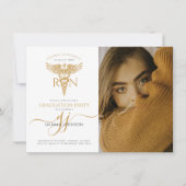 Invitation Simple moderne Soins Infirmière Graduation Party G (Devant)