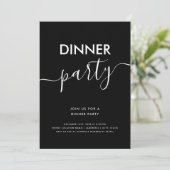 Invitation Simple Moderne Soirée de Dîner Script  (Debout devant)