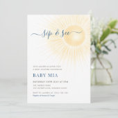 Invitation Simple Moderne Sunshine Sip & See Neutre (Debout devant)