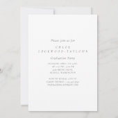Invitation Simple moderne trois photo peach graduation (Dos)