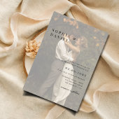 Invitation Simple moderne Vellum Overlay Photo Budget Mariage