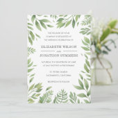 Invitation Simple Moderne Verdure Élégante Rustique Mariage (Debout devant)