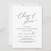 Invitation Simple modification minimale des plans, report du  (Devant)