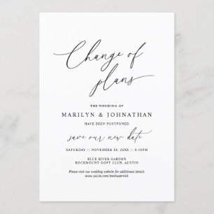 Invitation Simple modification minimale des plans, report du