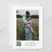 Invitation Simple Monogramme Botanique QR Code Mariage photo (Dos)