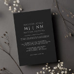 Invitation Simple Monogramme Elegant minimaliste Mariage<br><div class="desc">Cette faire-part de mariage simple,  minimaliste et moderne présente un monogramme des initiales du couple. Objets correspondants dans notre boutique pour un thème de fête complet. Pour toute question complémentaire,  veuillez nous contacter à l'adresse ThePaperieGarden@gmail.com</div>