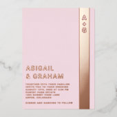 Invitation simple Monogramme Mariage Foil (Recto)