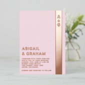 Invitation simple Monogramme Mariage Foil (Debout devant)