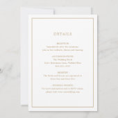Invitation Simple Monogramme Or Élégant Mariage (Dos)
