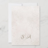 Invitation Simple Monogramme Or Ivory Mariage (Dos)