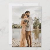 Invitation Simple Monogramme Photo Mariage moderne (Dos)