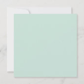 Invitation Simple Monogramme Seafoam Carré Mariage (Dos)