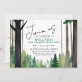 Invitation Simple Mountain Forest Team Building Relax Paint (Devant)