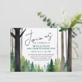 Invitation Simple Mountain Forest Team Building Relax Paint (Debout devant)