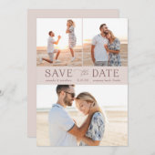 Invitation Simple Multi-Photo Enregistrer la date (Devant / Derrière)