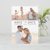 Invitation Simple Multi-Photo Enregistrer la date (Debout devant)