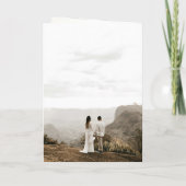 Invitation Simple Muted Green Photo Mariage élégant (Dos)