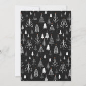 Invitation Simple Nature Black White Christmas Tree Party (Dos)