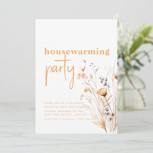 Invitation Simple Neutre Soirée Thanksgiving (Debout devant)