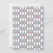 Invitation Simple n'importe quel âge Dusty Blue Bowling fête  (Dos)