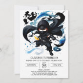 Invitation Simple Ninja Martial Arts (Devant)