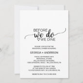 Invitation Simple Noir Avant De Diner La Répétition (Devant)