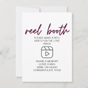 Invitation Simple Noir Calligraphie Mariage Reels Booth Sign