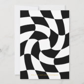 Invitation Simple Noir et Blanc Bruh anniversaire (Dos)