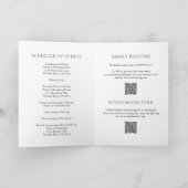 Invitation Simple noir et blanc Gras QR Code moderne Mariage (Intérieur)