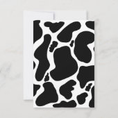 Invitation Simple noir et blanc Gros taches de vache Poster d (Dos)