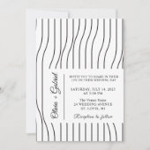 Invitation Simple noir et blanc. Mariage formel minimal (Devant)