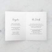 Invitation Simple noir et blanc Mariage moderne (Intérieur)