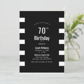 Invitation simple noir et blanc pour une fête d'an (Debout devant)