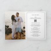 Invitation Simple Noir et Blanc QR Code Mariage élégant (Intérieur)