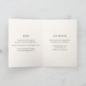 Invitation Simple Noir Mariage moderne (Intérieur)