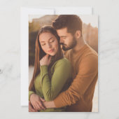 Invitation Simple Nothing Fancy Just Love Photo Mocha Mariage (Dos)