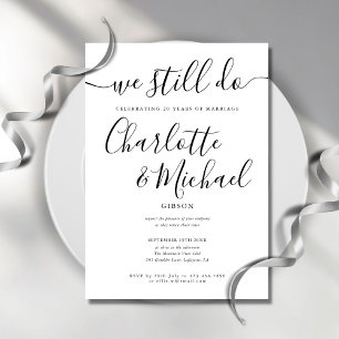 Invitation Simple Nous faisons encore un renouvellement de vœ