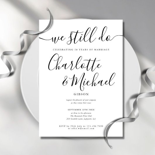 Invitation Simple Nous faisons encore un renouvellement de vœ