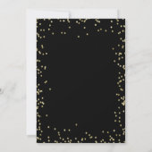 Invitation Simple Or Diamants Noir Sweet 16 (Dos)