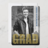 Invitation Simple Or GRAD Superposition Fête de Remise de Dip (Devant)