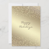 Invitation Simple or lux éblouissant entreprise Fête de vacan (Dos)