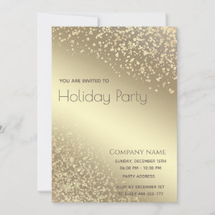 Invitation Simple or lux éblouissant entreprise Fête de vacan