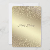 Invitation Simple or lux éblouissant fête de Noël d'entrepris (Dos)