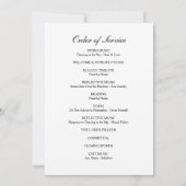 Invitation Simple Order of Service Photo Funeral Program (Dos)