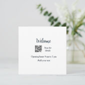 Invitation Simple ouverture de bienvenue code-barres QR ajout (Debout devant)