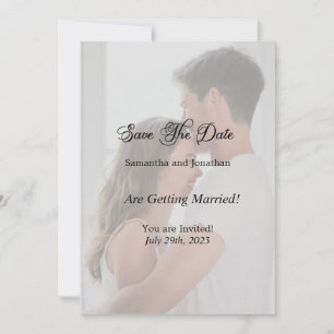 Invitation Simple Overlay Couple Photo Enregistrer la date